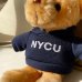 NYCU自己穿X電繡帽T小熊掛飾鑰匙圈_深藍