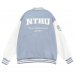 【限量現貨，售完預購】NTHU清大美式經典棒球外套_濛霧灰藍