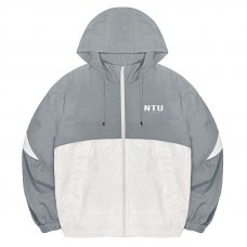NTU韓系拼接唰唰感運動夾克(可拆帽)_大象灰