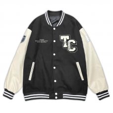 【限量20件】TCFSH美式經典款棒球外套_經典黑白