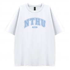 【少量現貨，售完不補】NTHU好涼的寬版短T_雪花冰(白)