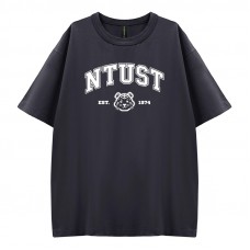 【少量現貨，售完不補】NTUST好涼的寬版短T_仙草冰(深灰)