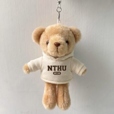 【我們這一家】NTHU小熊掛飾鑰匙圈_MOM帽T_奶油白 【我們這一家】NTHU小熊掛飾鑰匙圈_MOM帽T_奶油白