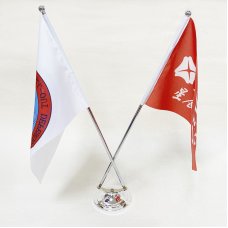 FG05 迷你桌上旗 手搖旗 雙支 昇華彩印