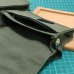 B34-20cm 綠色帆布迷你小書包(布標製作-長背帶)